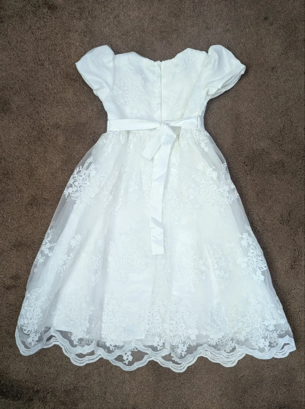 Toddler White Lace Baptism Dress